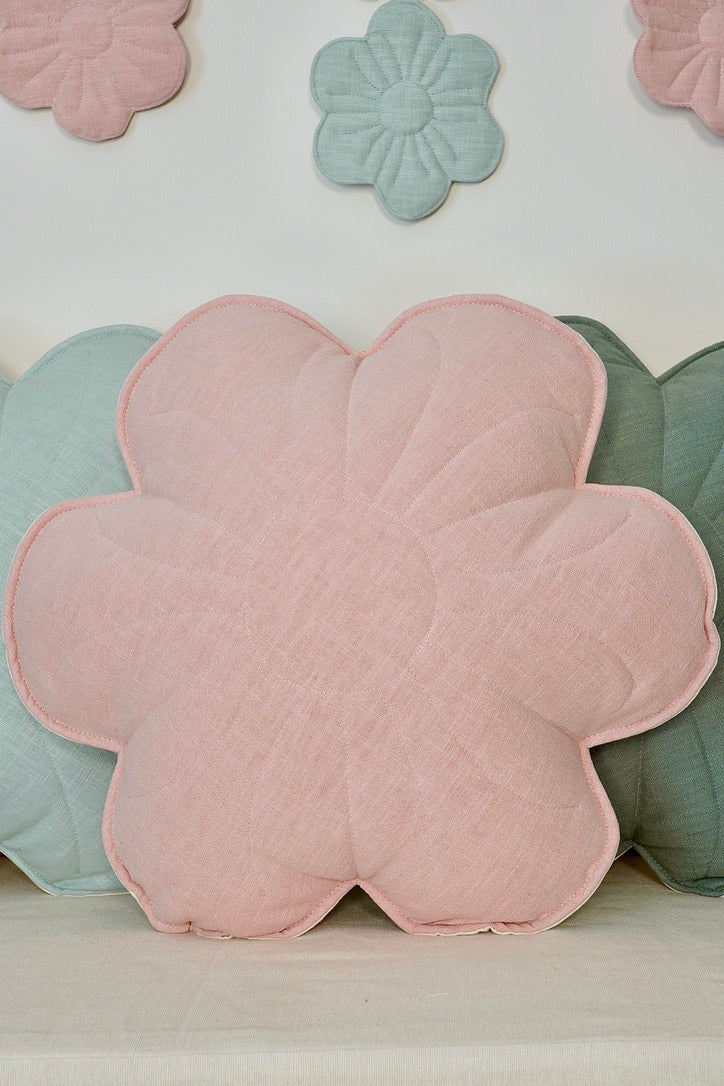 Coussin "Fleur " en lin MOI MILI