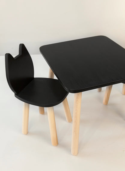 Ensemble table et chaise "chat" 2-4 ans ODEAS