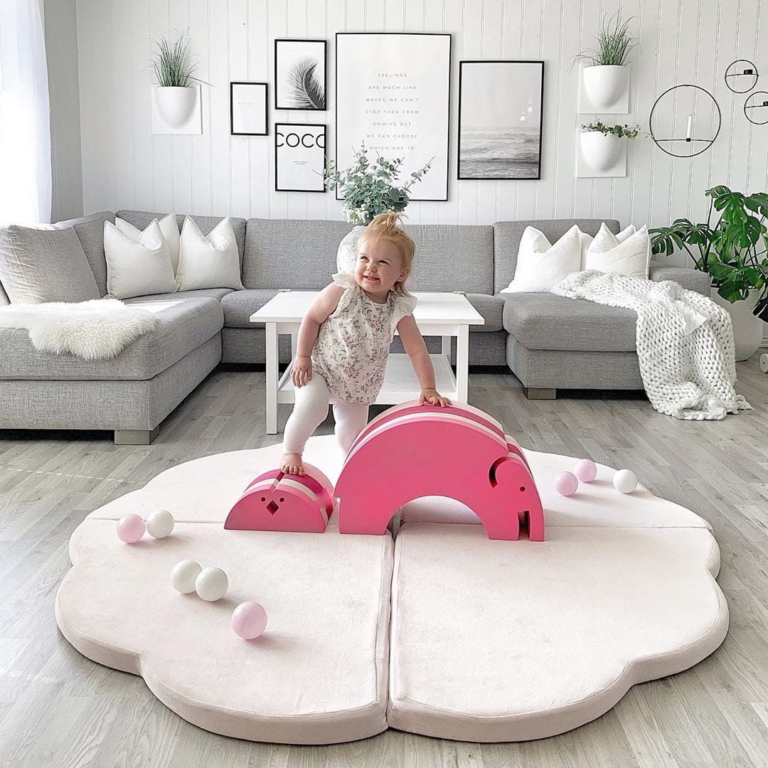 Tapis de jeu modulable "fleur" MEOWBABY