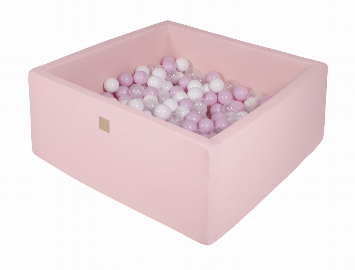 Piscine à balles carrée XL "Coton" rose + 400 balles  MEOWBABY