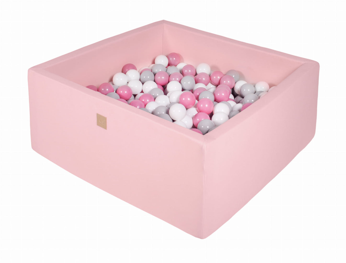 Piscine à balles carrée XL "Coton" rose + 400 balles  MEOWBABY