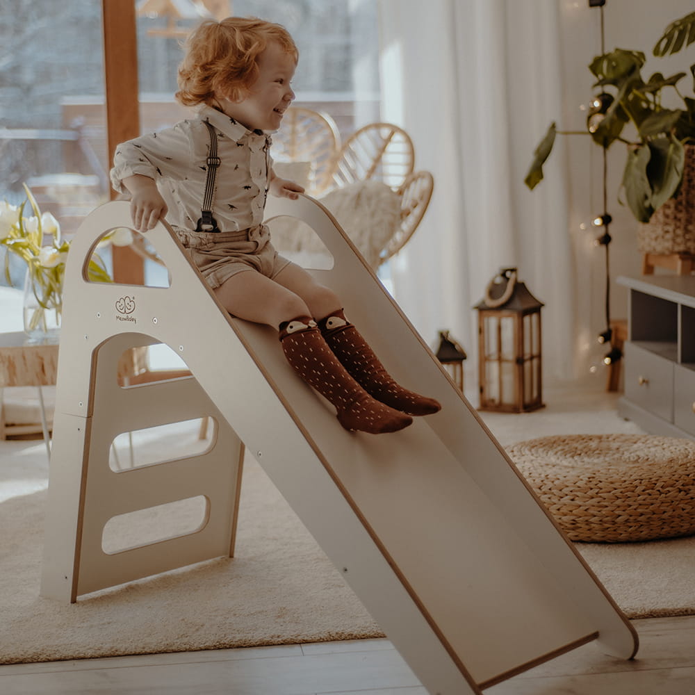 Toboggan Scandi en bois MEOWBABY