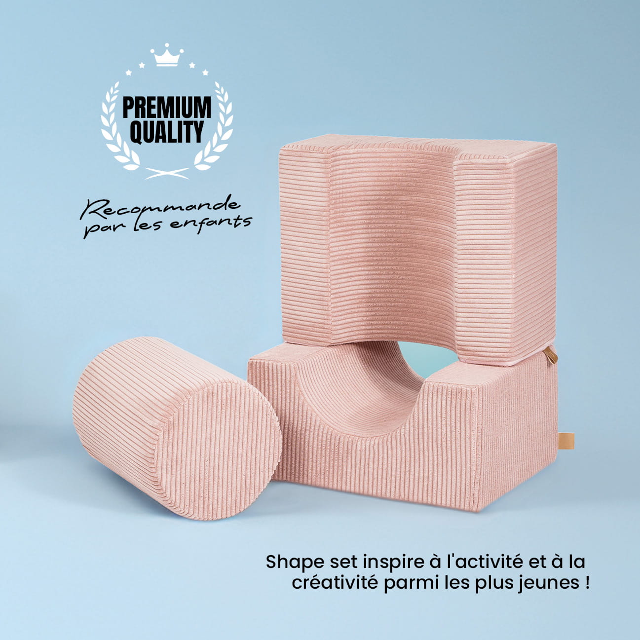 Parcours de motricité en mousse "Shape" en teddy 3 éléments MEOWBABY