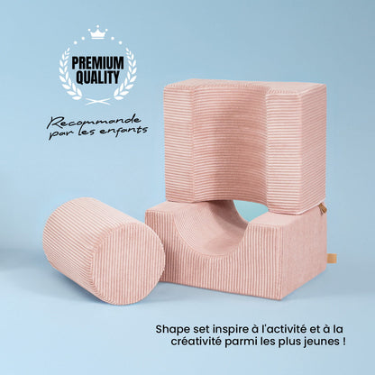 Parcours de motricité en mousse "Shape" en teddy 3 éléments MEOWBABY