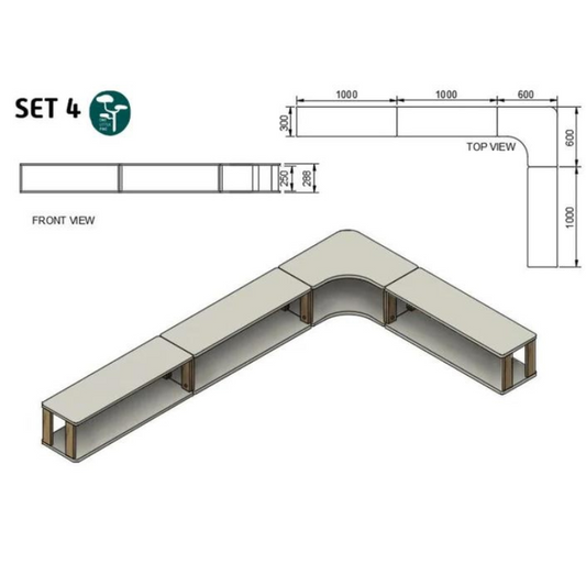 Montessori Lola shelf: Set n°4