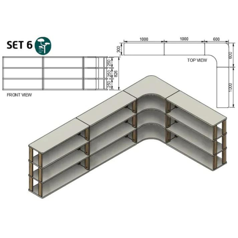 Etagère Montessori Lola: Set n°6