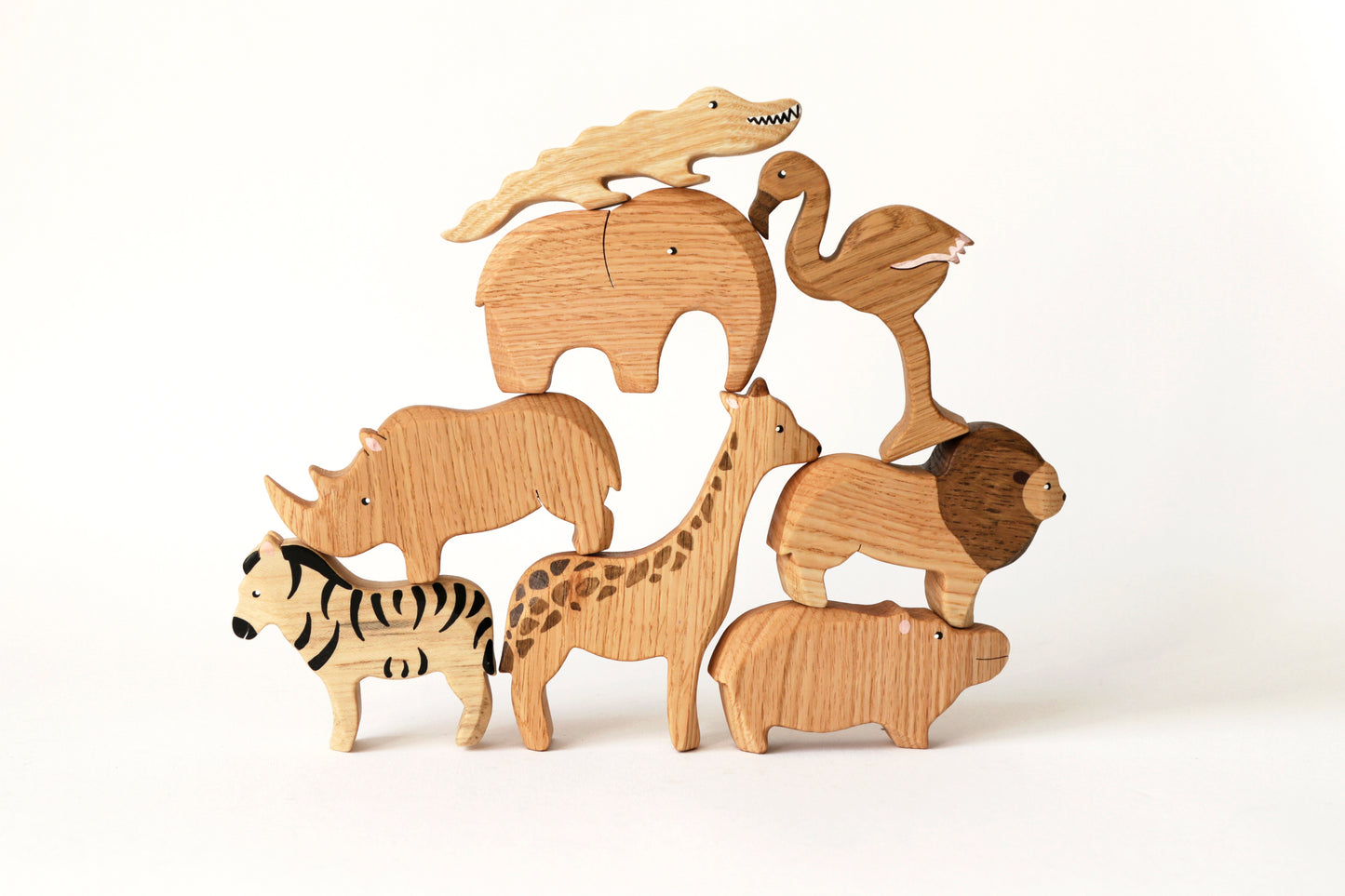 Ensemble des animaux de l'Afrique WOOD CARE