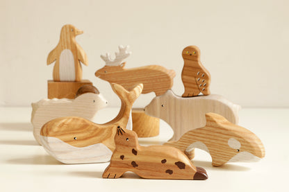 Ensemble d'animaux de l'arctique WOOD CARE