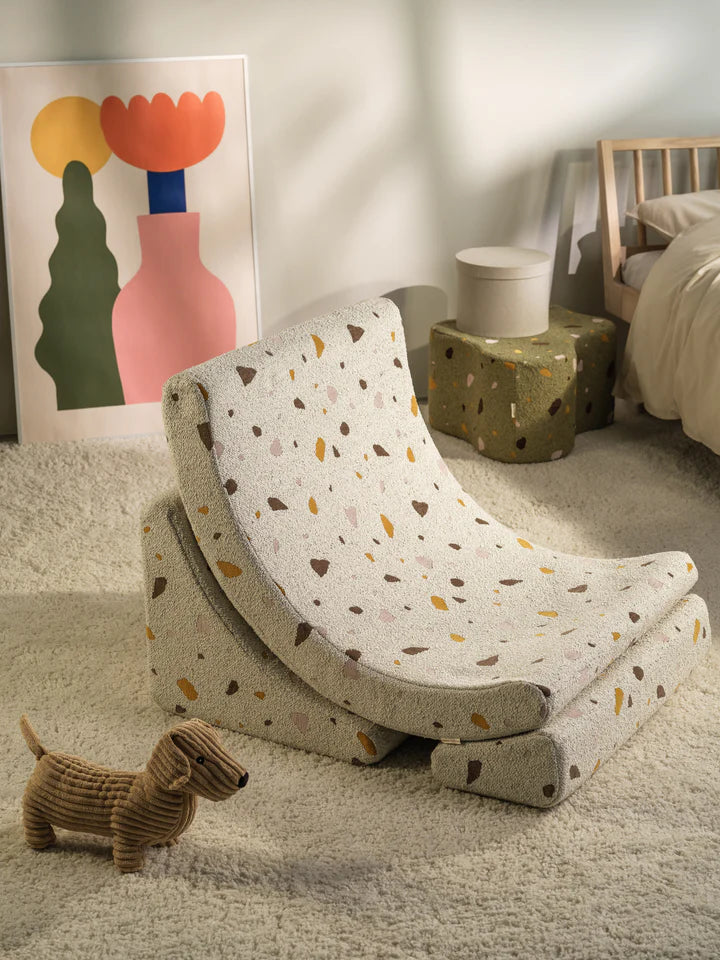 Fauteuil "Moon" en teddy "Terrazzo" - WIGIWAMA