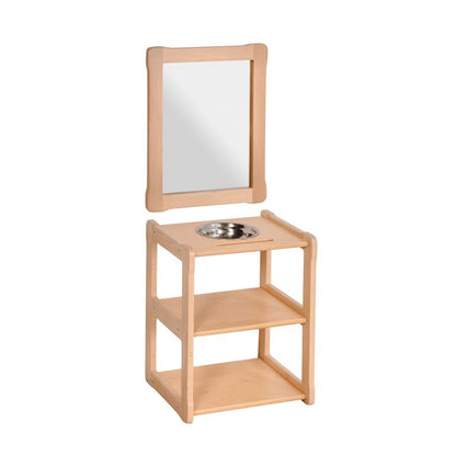 Lavabo Montessori mini + miroir WOODJOY