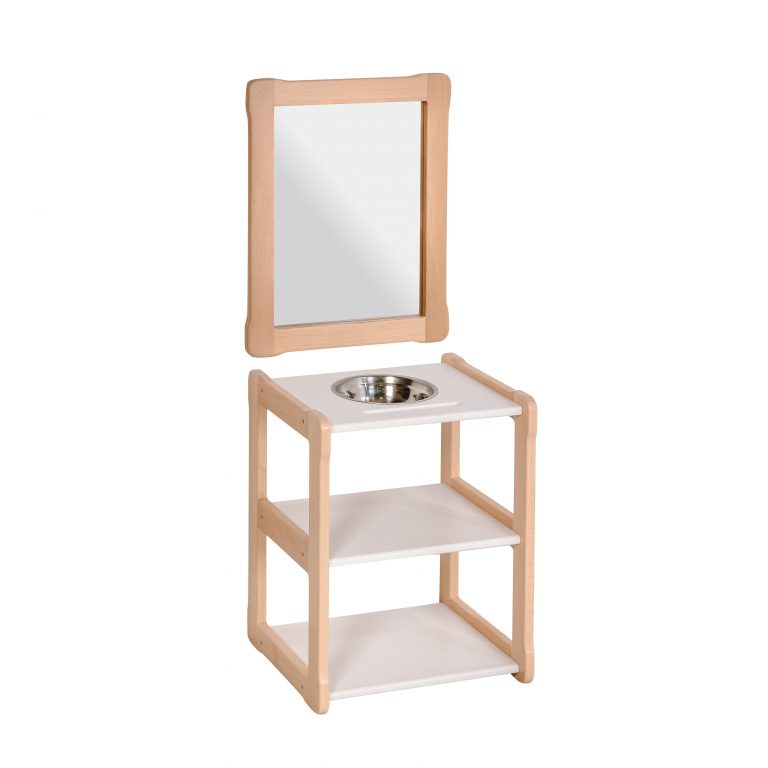 Lavabo Montessori mini + miroir WOODJOY