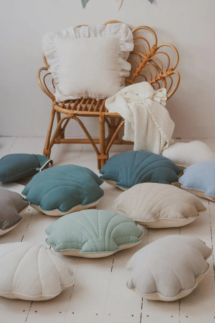 Coussin "coquillage" en lin MOIMILI