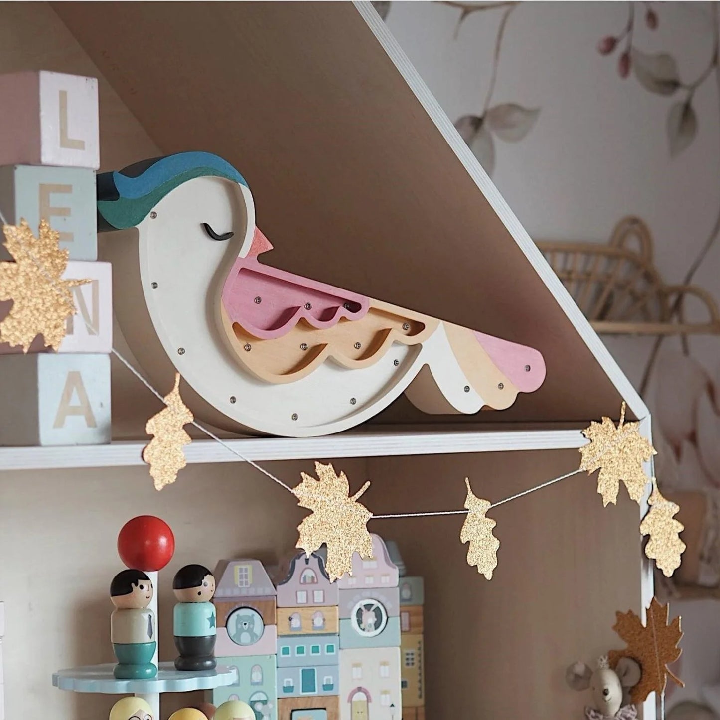 Lampe oiseau en bois ROOMGAGA