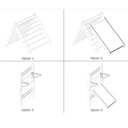 Mur d'escalade modulable en triangle Pikler DUCKWOOD