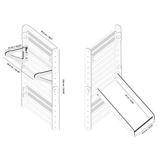 Mur d'escalade modulable en triangle Pikler DUCKWOOD