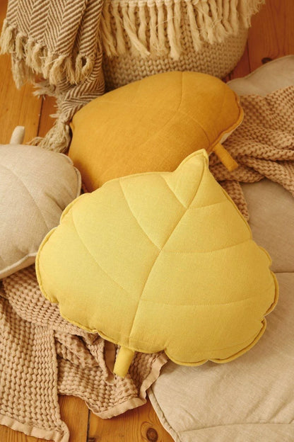 Coussin "Feuille" en lin MOI MILI