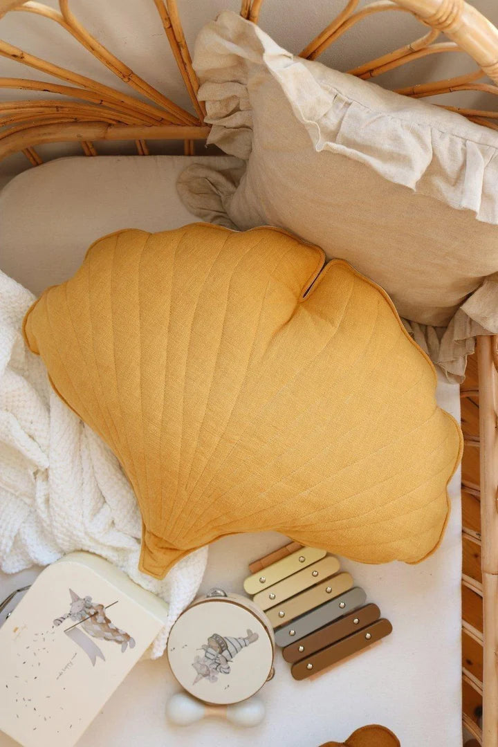 Coussin "Ginkgo" en lin MOI MILI