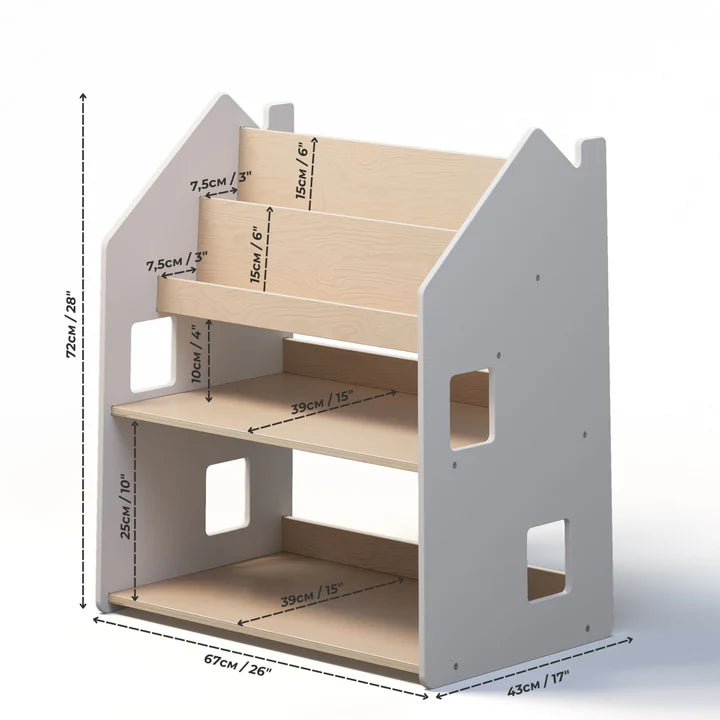 Étagère Montessori 2 en 1 polyvalente BUSYKIDS