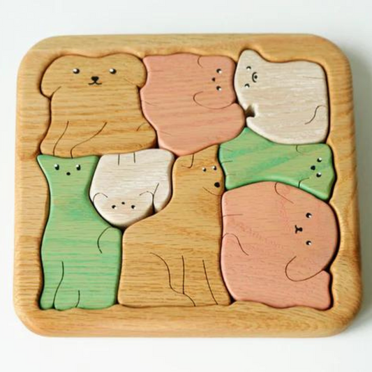 Puzzle en bois chiens WOOD CARE