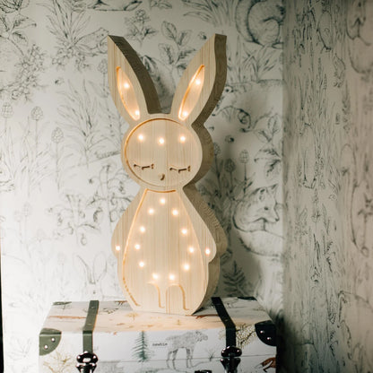 Lampe lapin en bois ROOMGAGA