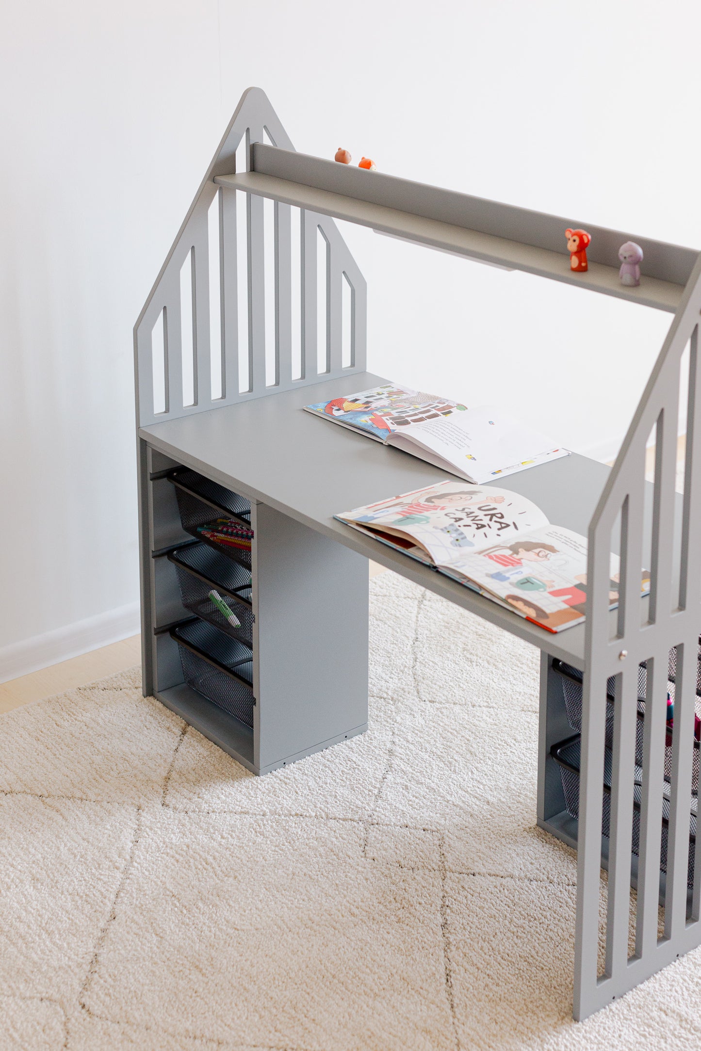 Bureau double en forme de maison "Stripes"