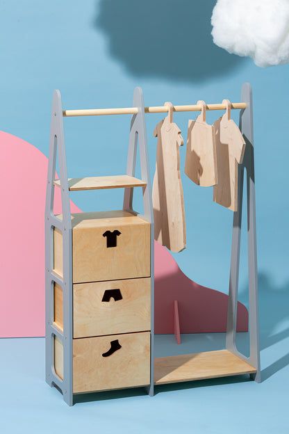 Montessori wardrobe “Sandra” DUCKWOOD