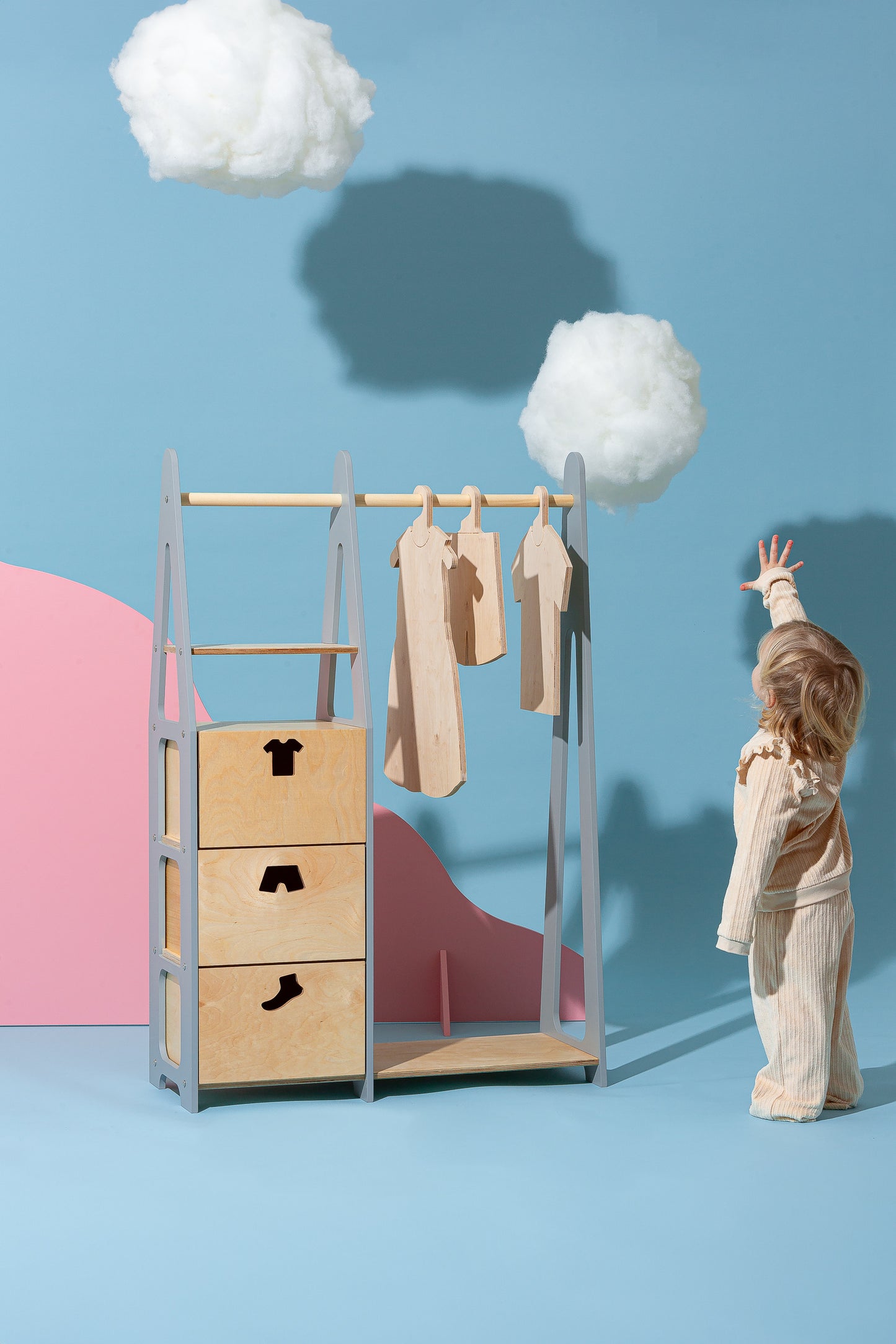 Montessori wardrobe “Sandra” DUCKWOOD