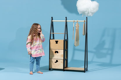 Montessori wardrobe “Sandra” DUCKWOOD